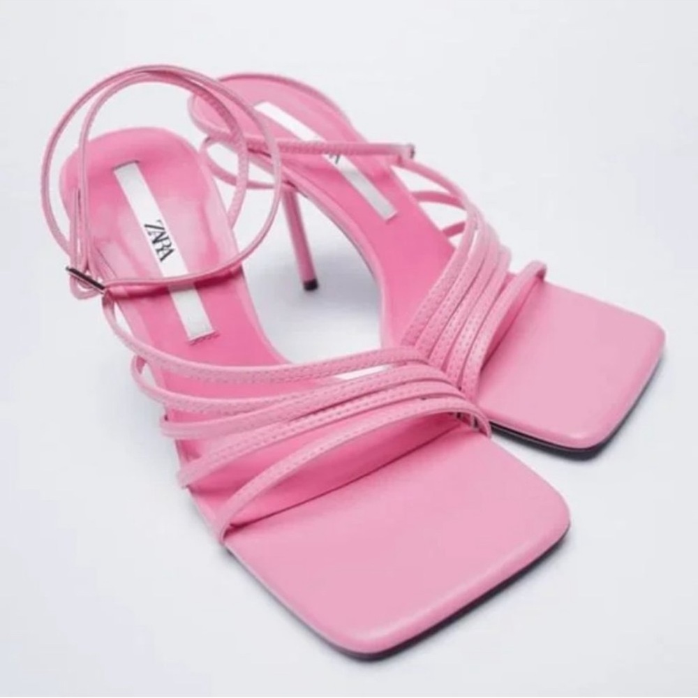 Zara Pink Strappy Heels